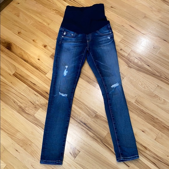 Ag Adriano Goldschmied Denim - Maternity AG distressed denim jeans